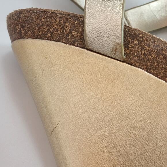 Sam Edelman Gold Wedge Nelson Sandals+ - Picture 9 of 12